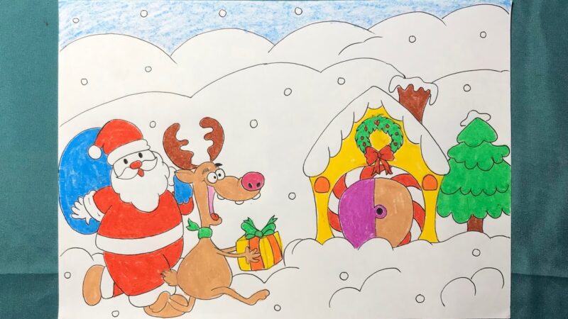 Vẽ tranh Giáng Sinh đơn giản, đẹp vô đối