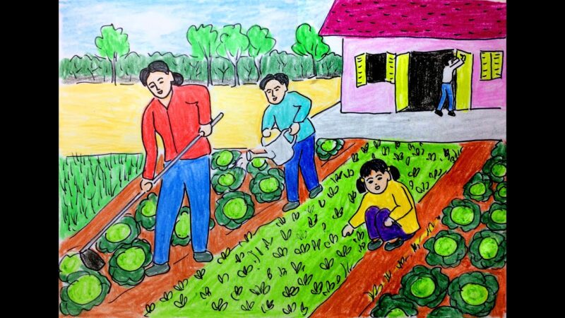 Vẽ tranh mái ấm gia đình đơn giản mà ý nghĩa