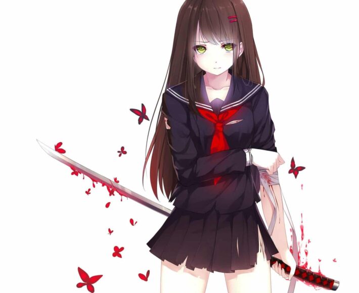 Ảnh buồn nữ anime cô nàng mặt buồn thiu