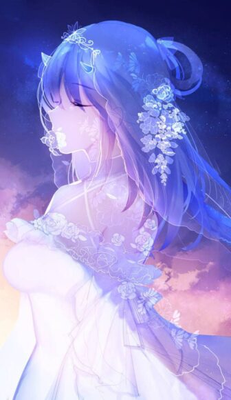 Hình buồn nữ cô nàng nhắm mắt