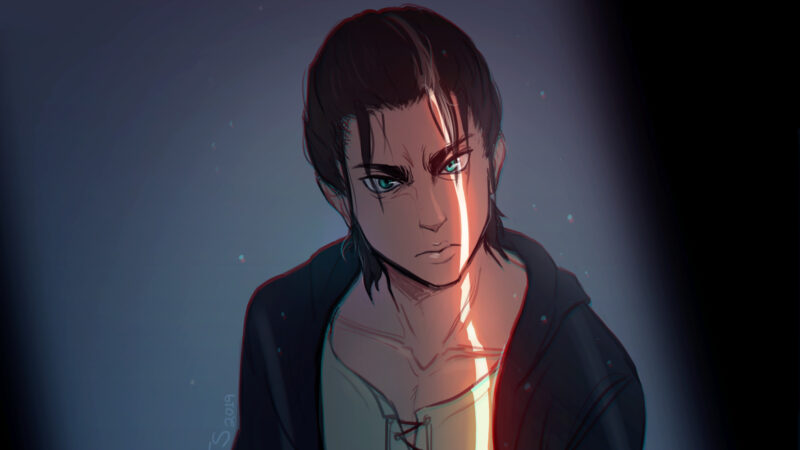 Hình nền Eren đôi mắt sắc chứa nhiều tâm tư