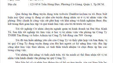 Mẫu đơn xin việc