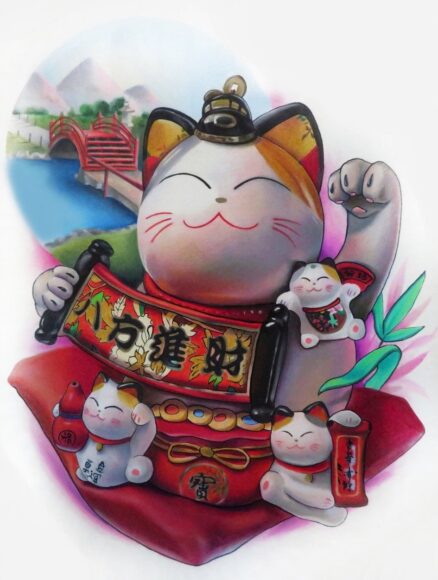 Vẽ con mèo Tết chuẩn phong thủy