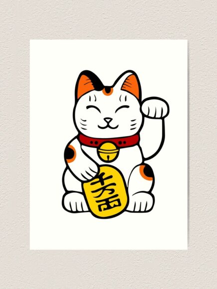 Vẽ mèo thần tài đơn giản đẹp