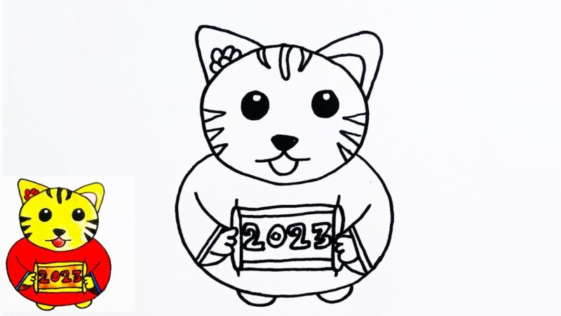 Vẽ mèo thần tài đón may mắn