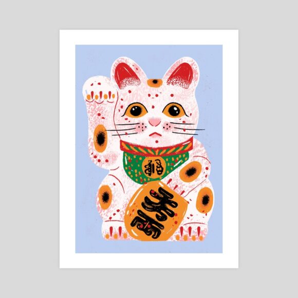 Vẽ mèo thần tài Maneki Neko