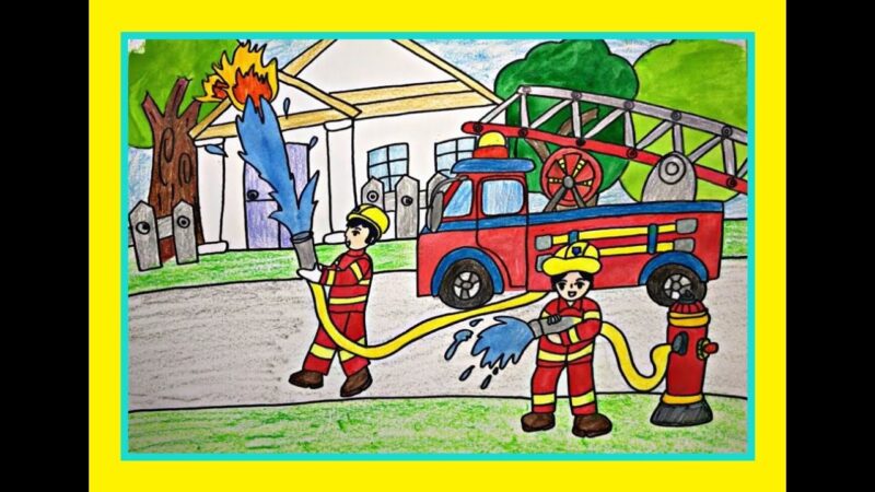 Vẽ tranh phòng chống cháy nổ đẹp, ý nghĩa của học sinh