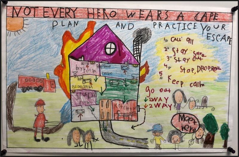 Vẽ tranh phòng chống cháy nổ tranh vẽ của học sinh nước ngoài