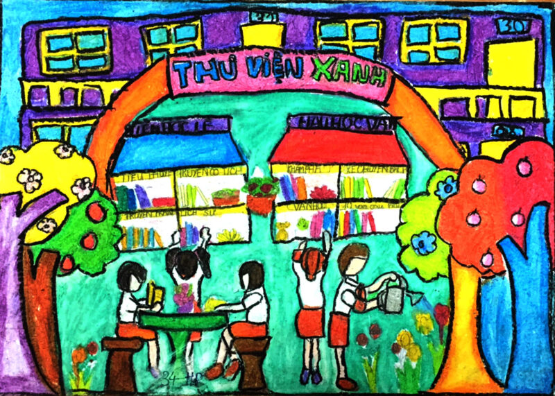 Vẽ tranh thiếu nhi làm nghìn việc tốt đẹp