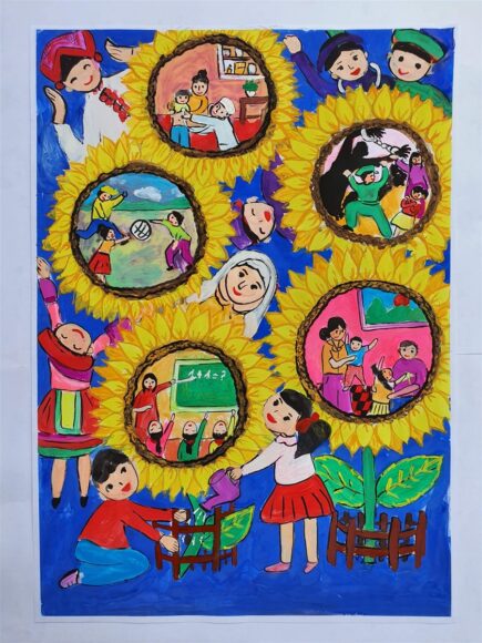 Vẽ tranh thiếu nhi làm nghìn việc tốt đẹp nhất