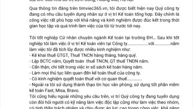 Cách viết đơn xin việc chuẩn, hay