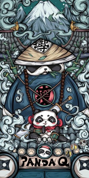 hình nền điện thoại chất panda Q