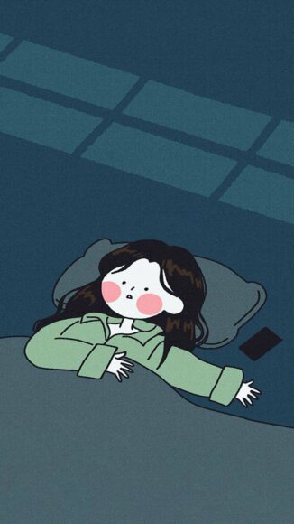 Hình nền điện thoại đơn giản cô gái buồn bã