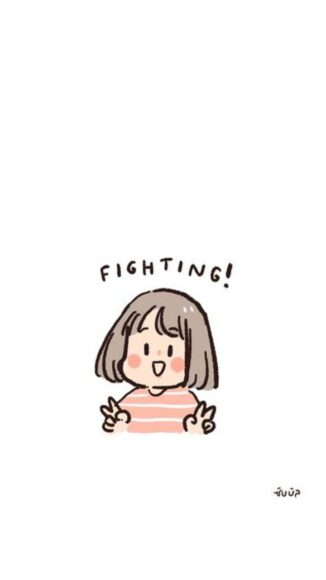 Hình nền điện thoại đơn giản cô gái chibi