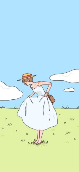 hình nền điện thoại iPhone cô gái hoạt hình