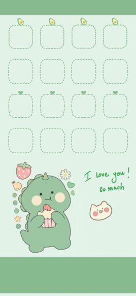 hình nền điện thoại iPhone khủng long xanh