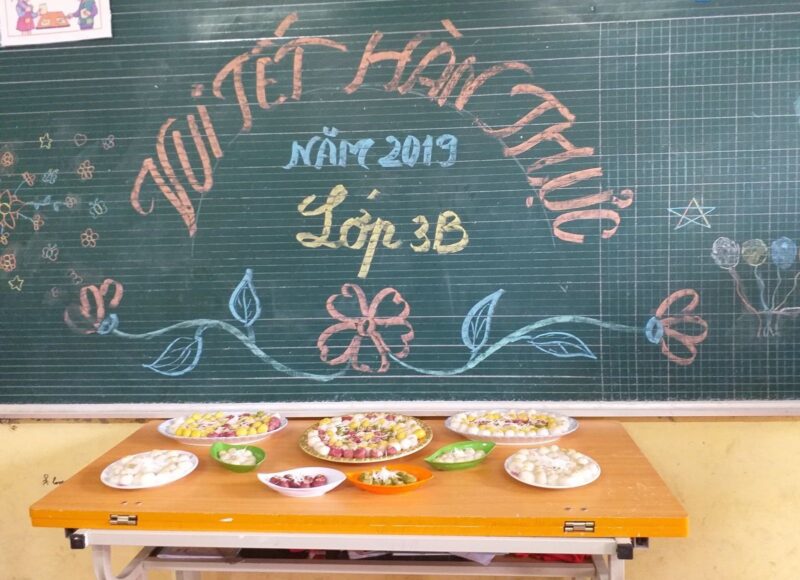 Vẽ bảng trang trí tết hàn thực