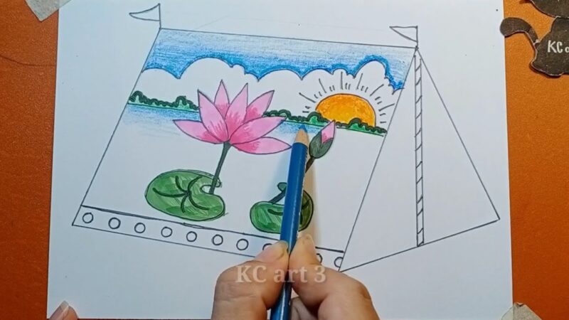 vẽ lều trại đơn giản