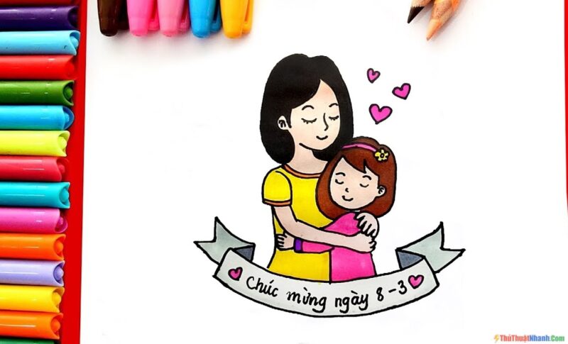 vẽ tranh 8_3 tặng mẹ đẹp nhất
