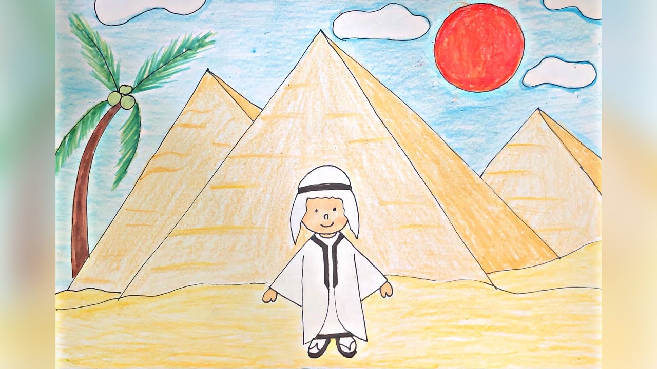 Vẽ Tranh Ai Cập Cổ Đại Đơn Giản Mà Đẹp Xuyên Không Gian