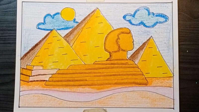 Vẽ tranh Ai Cập cổ đại đơn giản nhất
