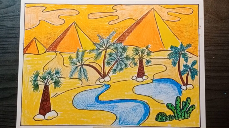 Vẽ tranh Ai Cập cổ đại mỹ thuật lớp 6