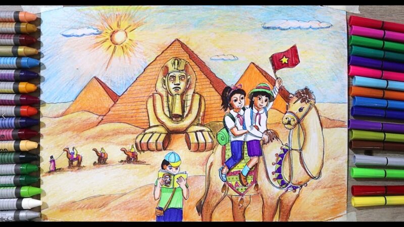 Vẽ tranh Ai Cập cổ đại trong mắt em