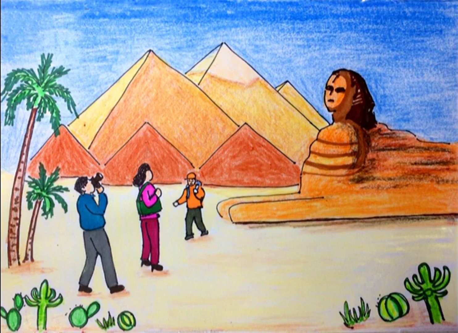 Vẽ tranh AI CẬP CỔ ĐẠI TRONG MẮT EM  Lớp 6  Painting Ancient Egypt  KC  art 3  YouTube