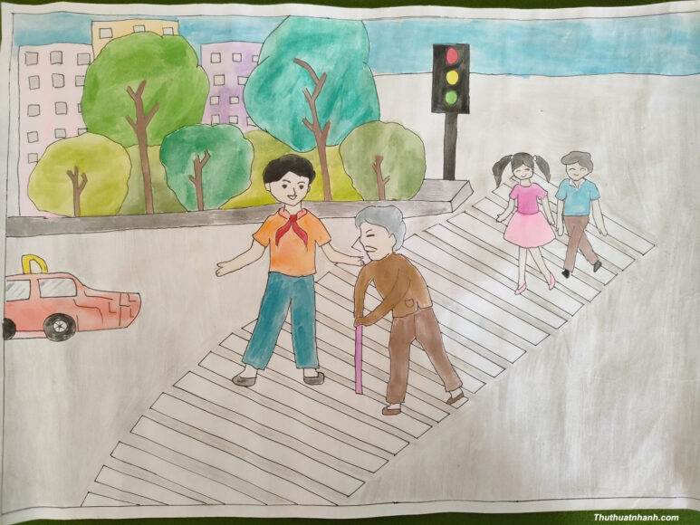 Vẽ tranh chủ đề thiếu nhi Việt Nam làm nghìn việc tốt đơn giản mà đẹp nhất