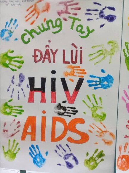 Vẽ tranh phòng chống HIV AIDS chung tay đẩy lùi HIV AIDS đơn giản nhất