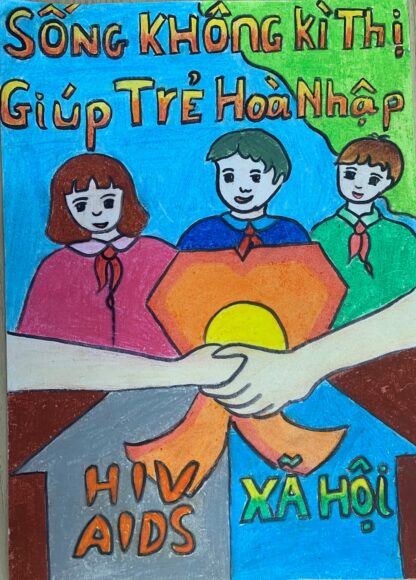 Vẽ tranh phòng chống HIV AIDS đẹp chung tay