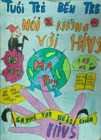 Vẽ tranh phòng chống HIV AIDS, phòng chống ma túy tệ nạn xã hội