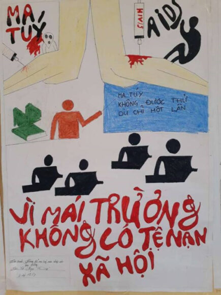 Vẽ tranh phòng chống HIV AIDS, tệ nạn xã hội, ma túy