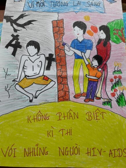 Vẽ tranh phòng chống HIV AIDS vì một tương lai sáng