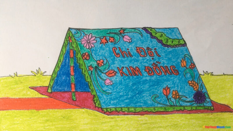 Vẽ tranh trang trí lều trại đẹp nhất