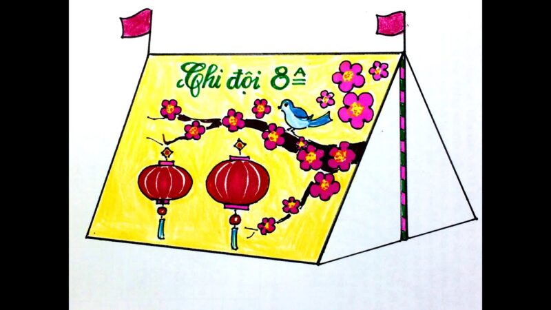 Vẽ tranh trang trí lều trại đẹp nhất