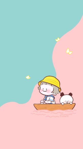 ảnh đơn giản cô bé đi chơi thuyền