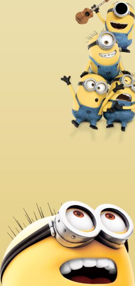 ảnh nền cho màn hình đục lỗ minion hài hước