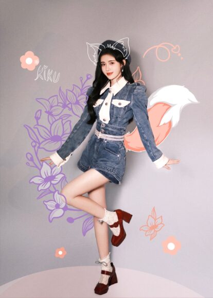 hình ảnh Cúc Tịnh Y được vẽ thêm đuôi cáo