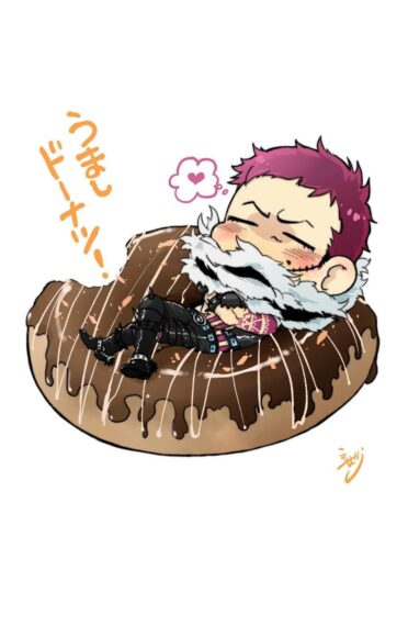 hình ảnh katakuri ngủ trên bánh donut