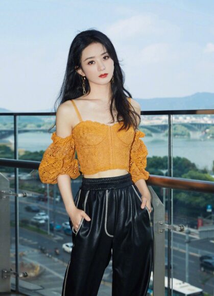 hình ảnh Triệu Lệ Dĩnh tạo dáng chụp ảnh