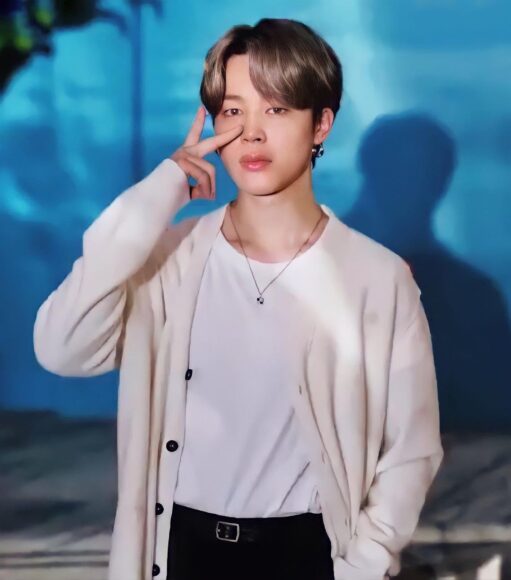 Hình Jimin dễ thương tạo dấu say hi