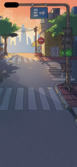 hình nền cho màn hình đục lỗ anime đơn giản