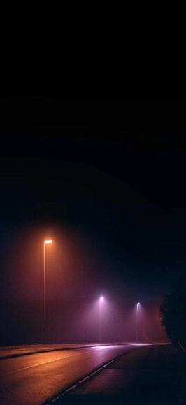 hình nền đèn đường cho iphone không một bóng người trên đường