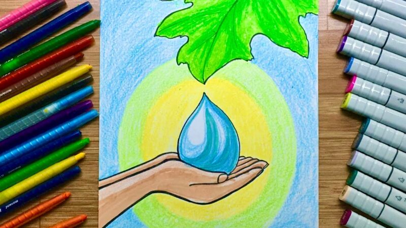 tranh vẽ đề tài Vì môi trường tương lai năng niu nguồn nước sạch