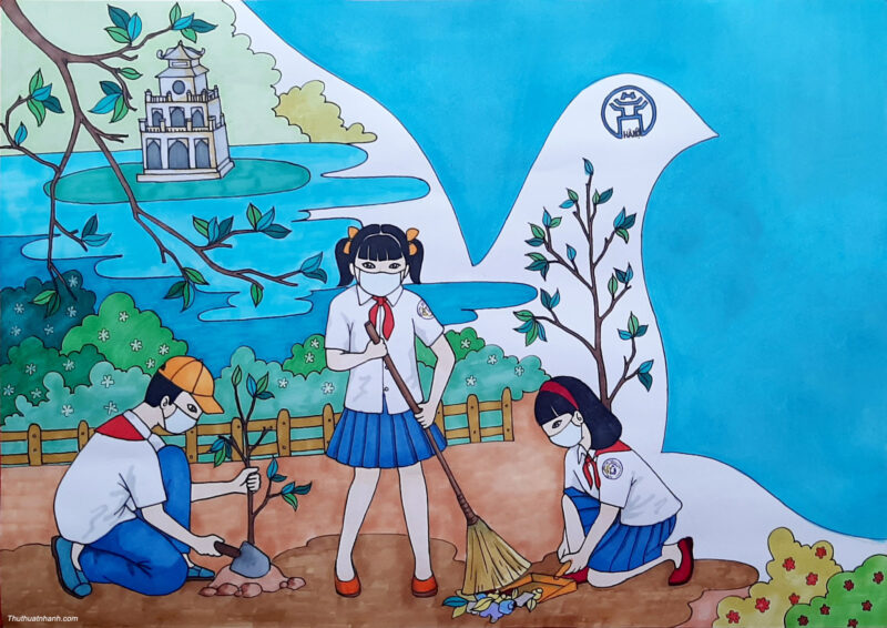 Tranh vẽ thành phố hòa bình đẹp nhất