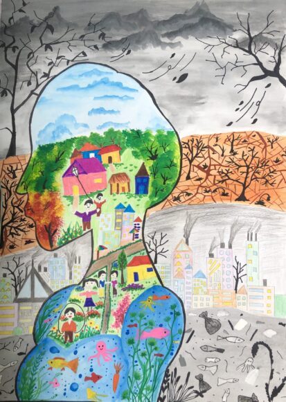 tranh vẽ vì môi trường tương lai truyền tải thông điệp ý nghĩa