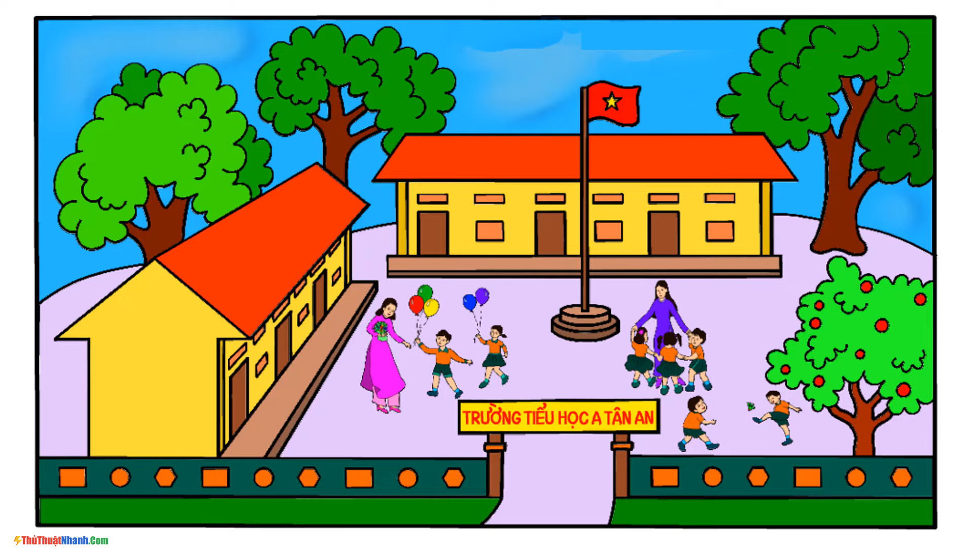 VẼ TRANH TƯỜNG Nhận vẽ tranh tường các trường Tiểu Học trên toàn quốc Tốt  Nhất TPHCM HÀ NỘI