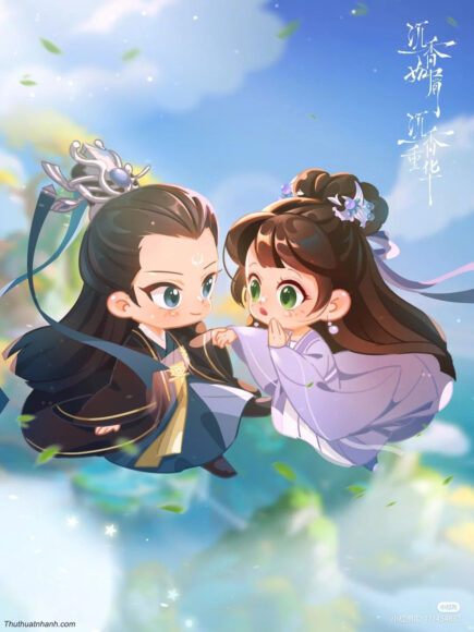 Hình nền 12 vị thần Trường Nguyệt Tẫn Minh chibi cực đẹp cho điện thoại