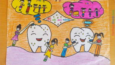 Vẽ tranh nha khoa học đường